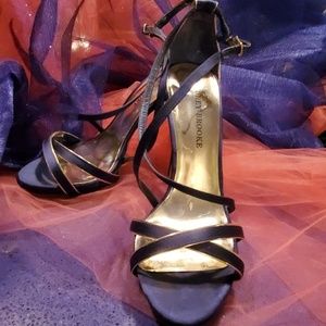 Audrey Brooke Navy satin strapy